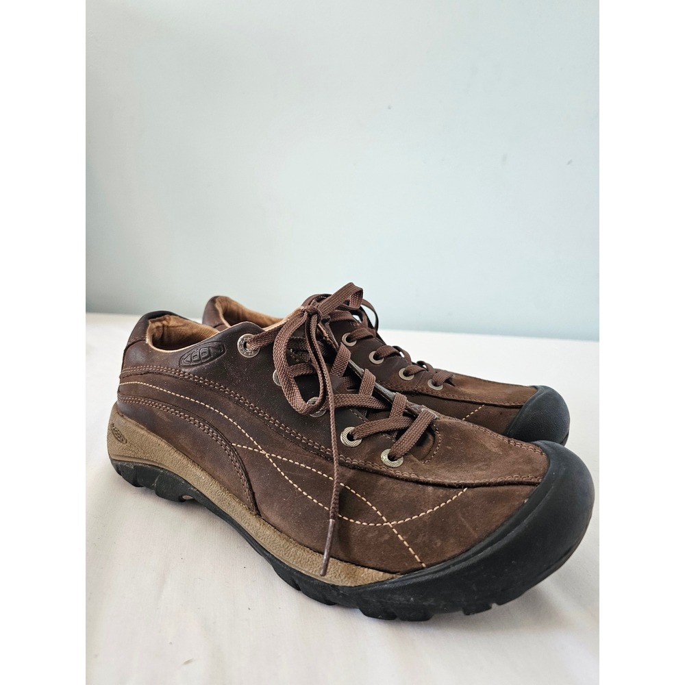 Outdoor Keen Presidio Walking Shoes Women 8 Brown Leather Lace Up Comfort Rugged